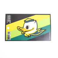 Fighting Duck, Striped, Oval, Decal